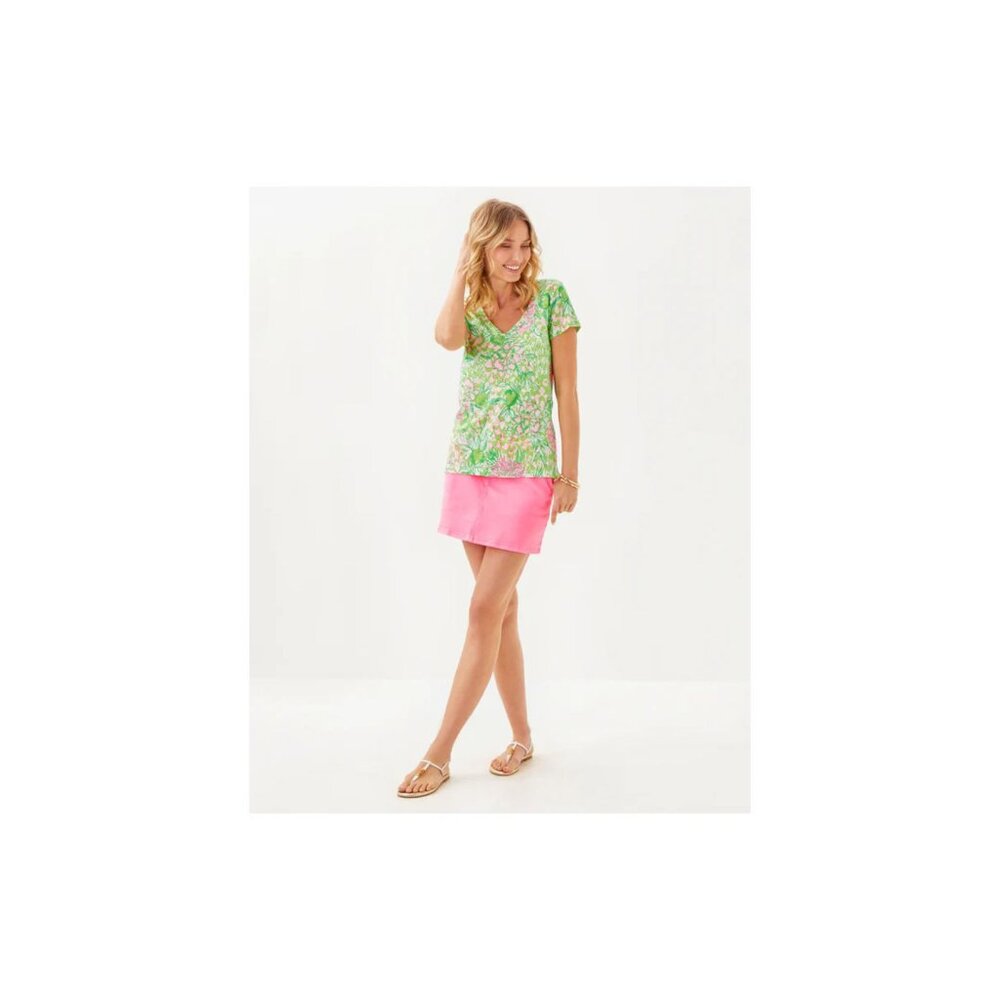 NWT Lilly Pulitzer Meredith Tee Fauna Green Lime Sz S SOLD OUT $68 - Picture 2 of 4